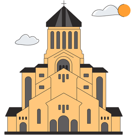 Georgia - Gergeti Trinity Church  Illustration