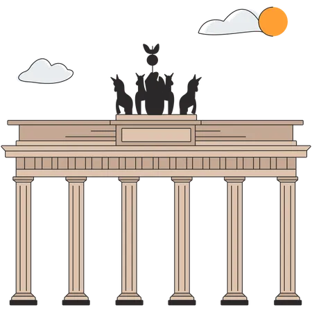 Germany - Brandenburg Gate  Illustration