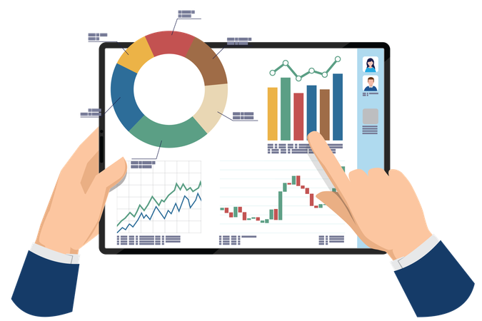 Infografik zur Geschäftswelt  Illustration