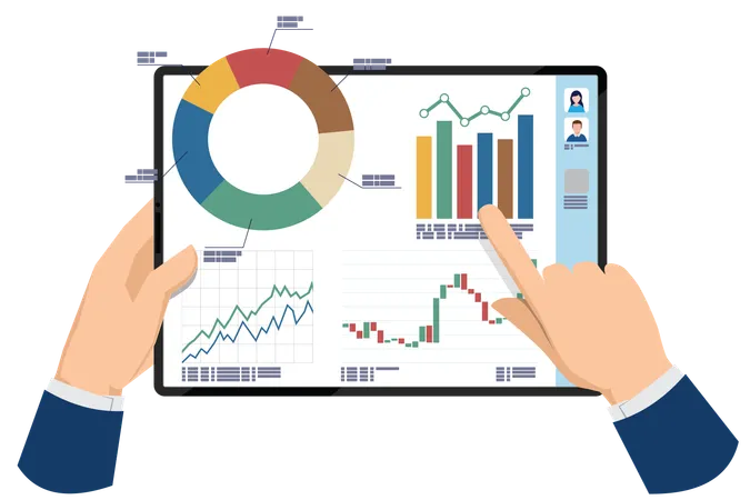 Infografik zur Geschäftswelt  Illustration