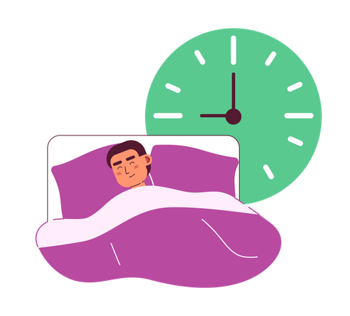 Get enough sleep flat concept vector spot illustration  Illustration