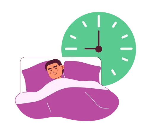 Get enough sleep flat concept vector spot illustration  Illustration