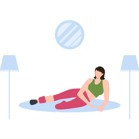 Girl do exercising  Illustration