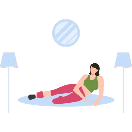 Girl do exercising  Illustration