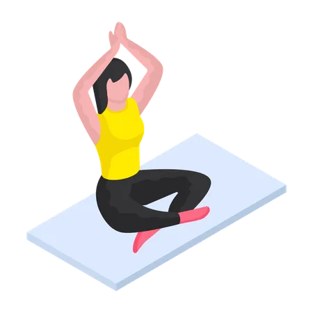 Girl doing yoga  Illustration