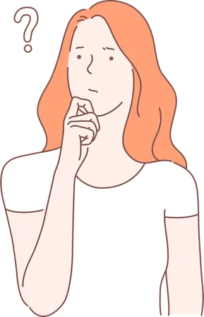 Girl is confused  Illustration