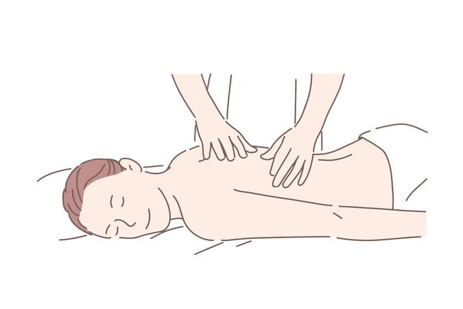 Girl is taking spa treatment  Illustration