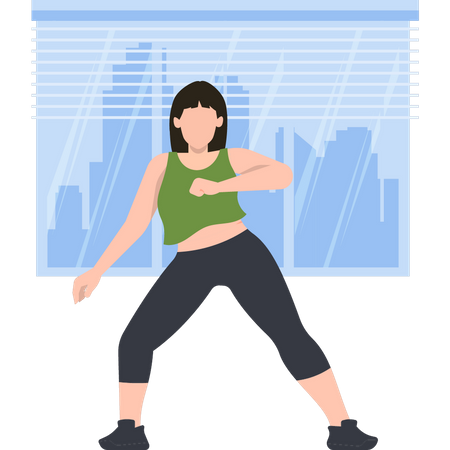 Girl love exercising  Illustration