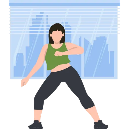 Girl love exercising  Illustration