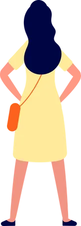 Girl standing  Illustration