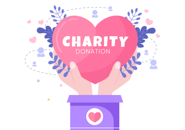 Giving volunteer donation  Illustration