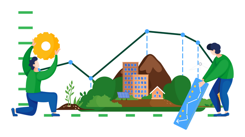 Global warming ratio  イラスト