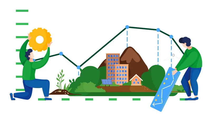 Global warming ratio  イラスト