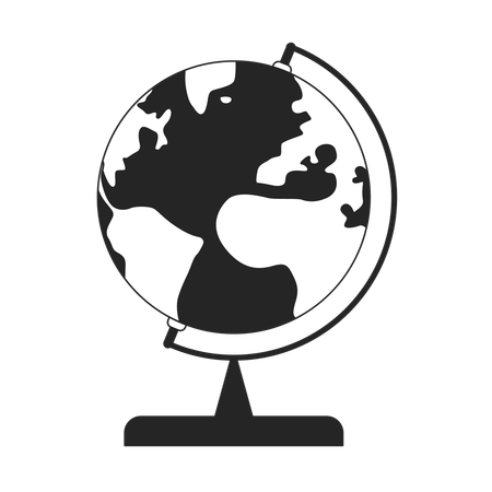 Globe on stand  Illustration