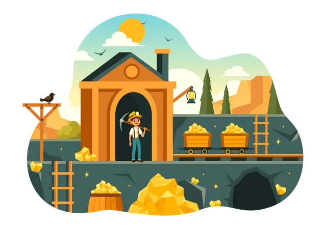 Gold Industry  Illustration