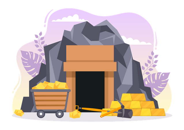 Gold Mine  Illustration