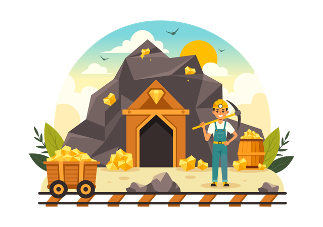 Gold Mine  Illustration