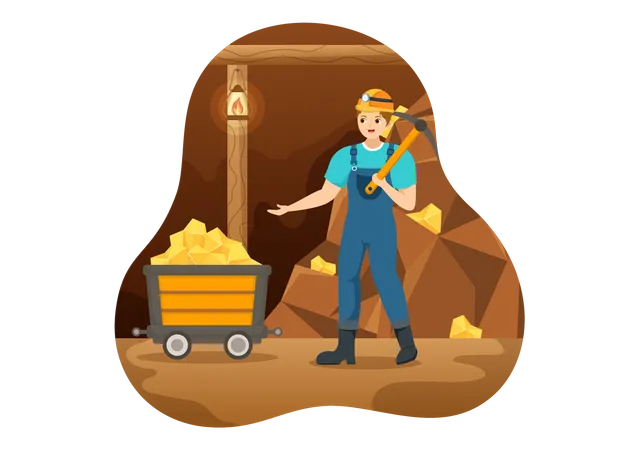 Gold Miners  Illustration