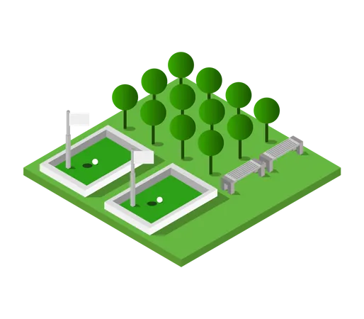 Golf ground  Illustration