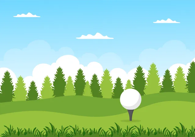 Golf Ground  Illustration