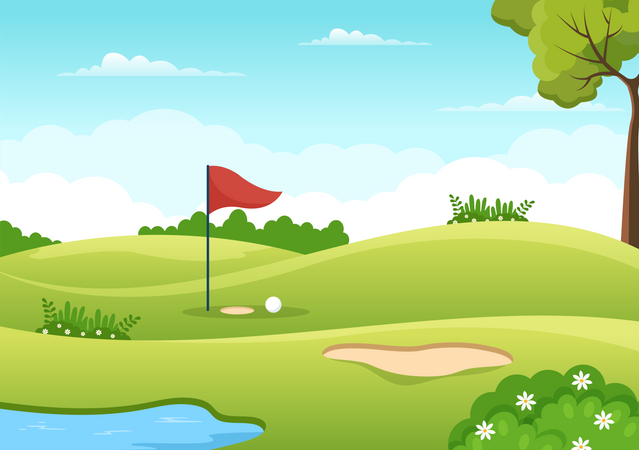 Golf Ground  Illustration