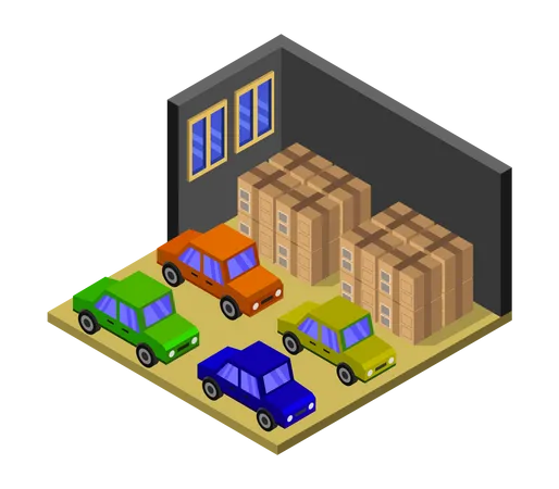 Goods Warehouse  Illustration