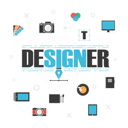 Graphic Designer Gadget  Illustration