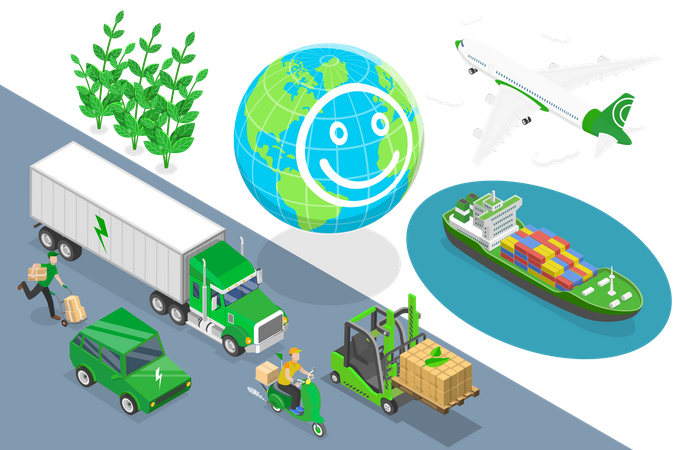 Green Logistics  イラスト