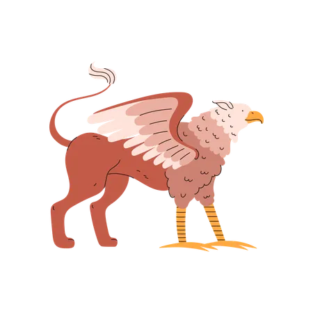 Griffin mythical creature  Illustration