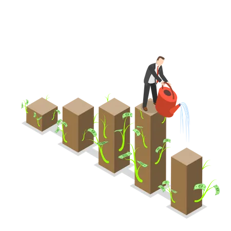 Growing Investment  Illustration