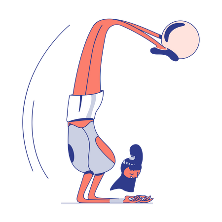 Gymnast with ball  Illustration