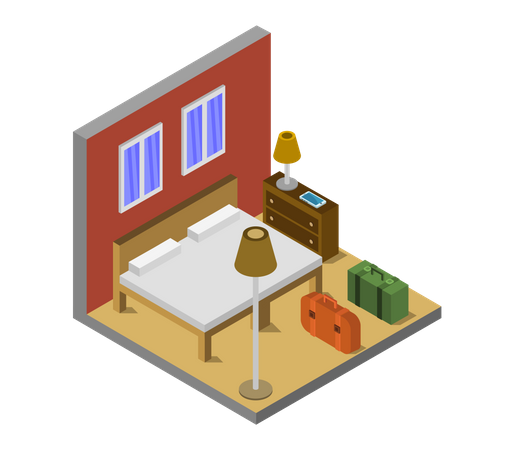 Habitación de hotel  Ilustración