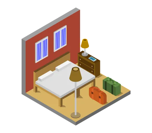 Habitación de hotel  Ilustración