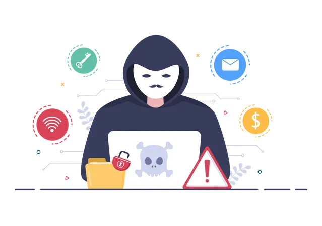 Hacker hacken Website  Illustration