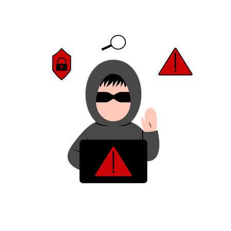 Système de piratage informatique  Illustration