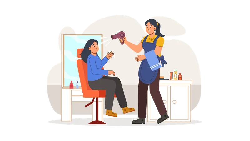 Hair salon  Illustration