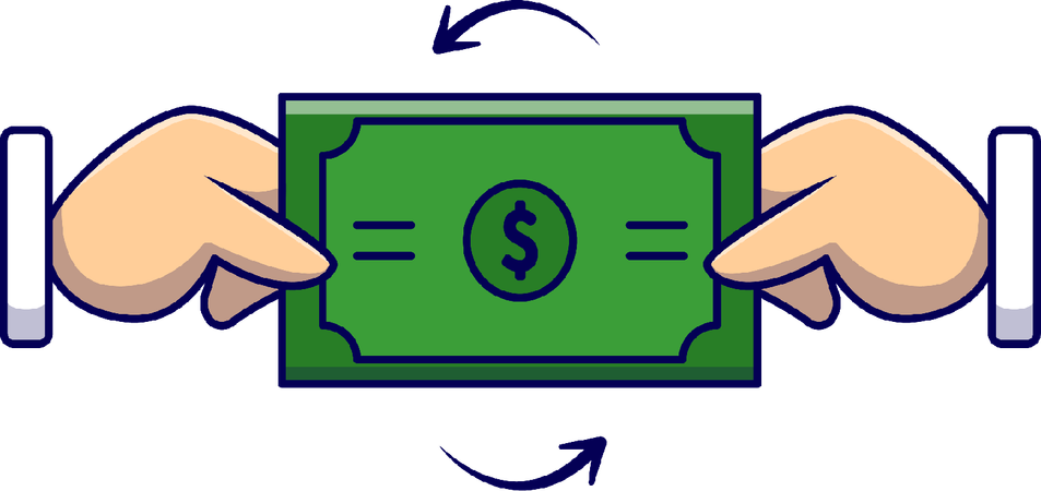 Hand Money Transfer  Illustration