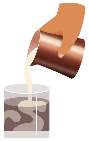 Hand Pouring coffee  Illustration