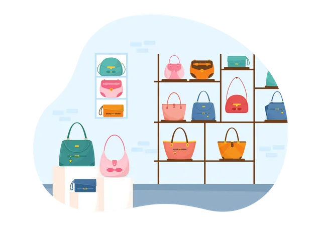 Handbag shop  イラスト