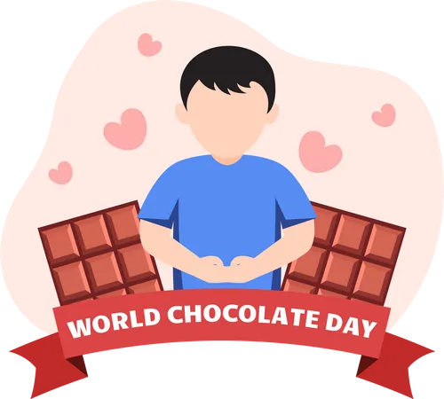 Happy Chocolate Day  Illustration