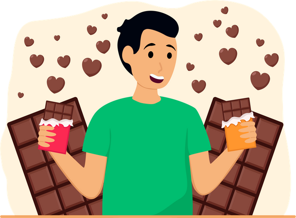 Happy Chocolate Day  Illustration