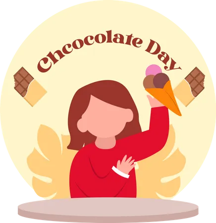 Happy Chocolate Day  Illustration