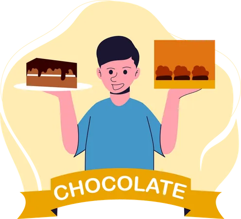 Happy Chocolate Day  Illustration