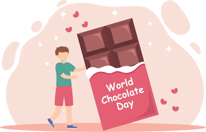 Happy Chocolate Day  Illustration