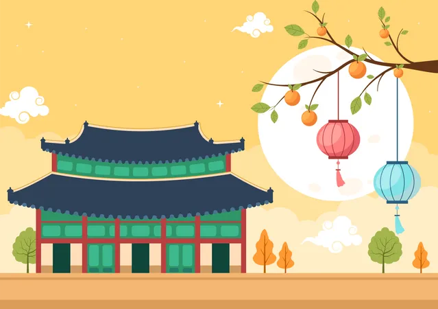 Happy Chuseok Day  Illustration