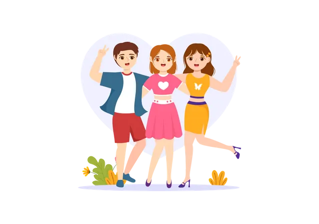 Happy Friendship Day  Illustration