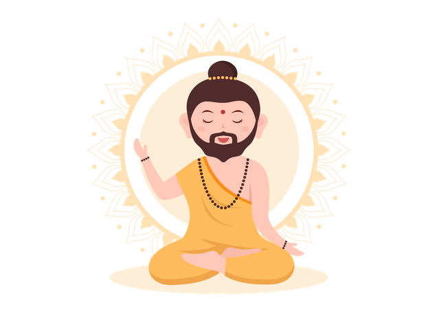 Glücklicher Guru Purnima  Illustration