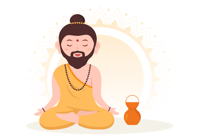 Glücklicher Guru Purnima  Illustration