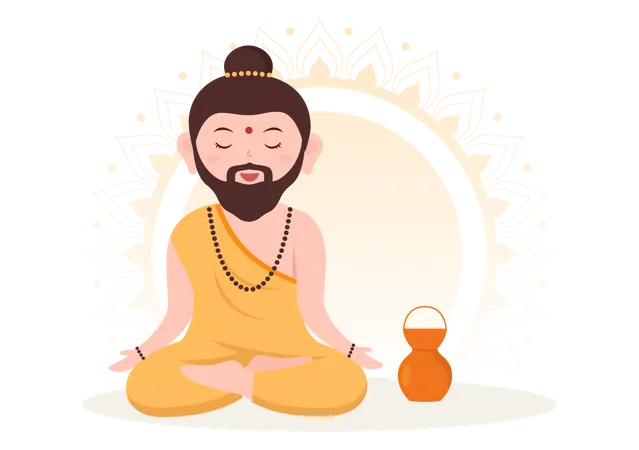 Glücklicher Guru Purnima  Illustration