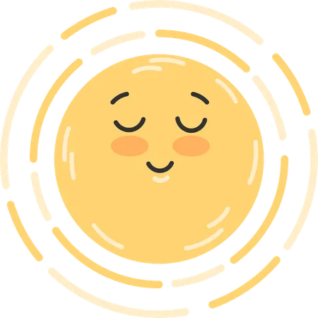 Happy Sun Emoji  Illustration